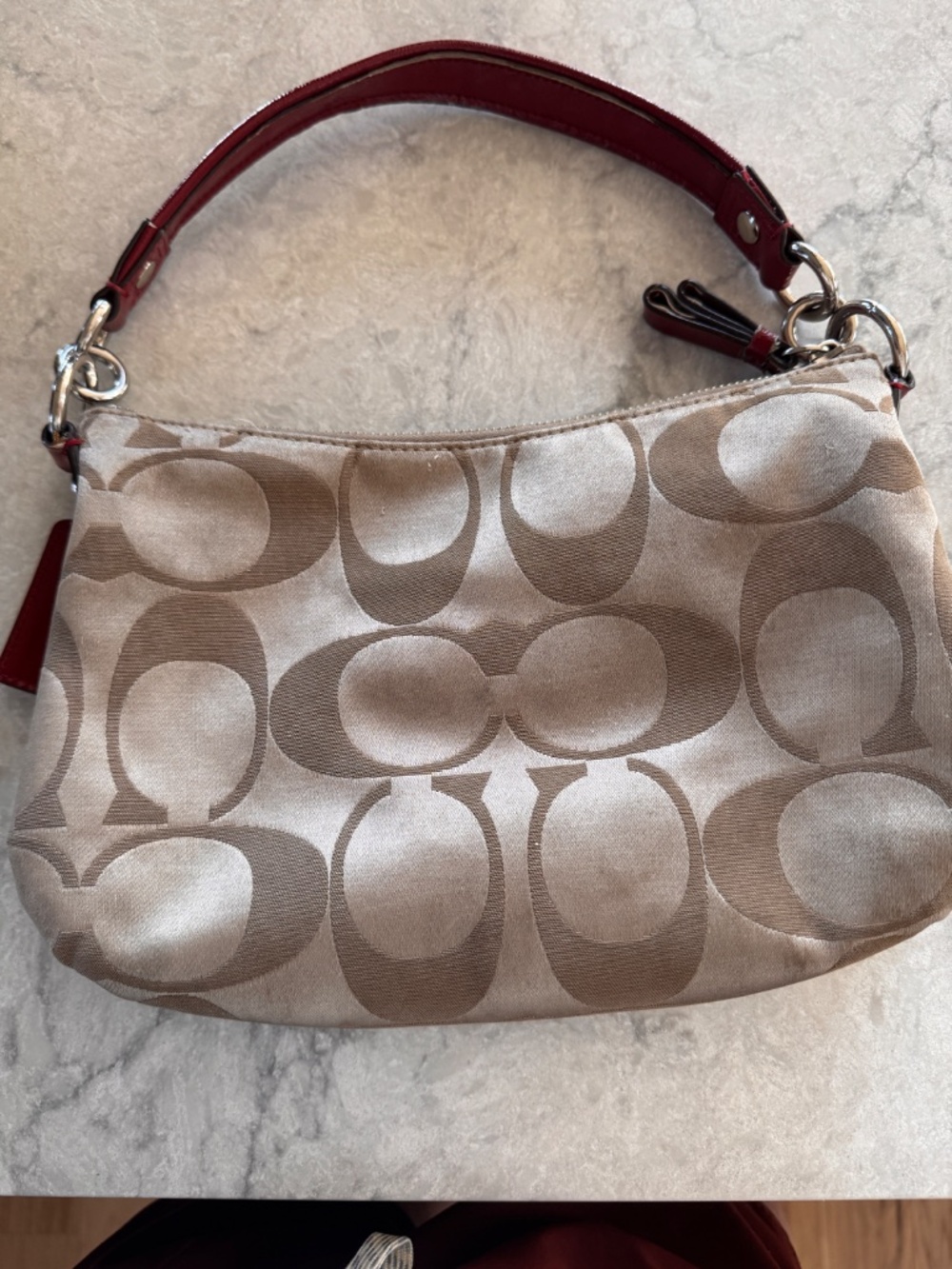 Coach Poppy Signature Satin Shoulder Bag – Chic Y2K Glam ✨ - Picture 2 of 3